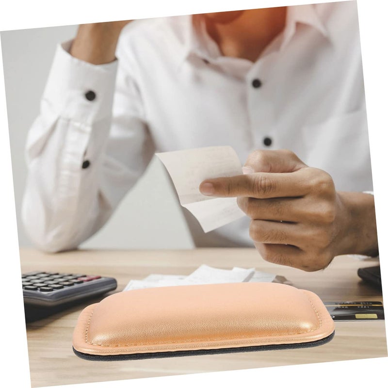 2Pcs Black PU Leather Ergonomic Mouse Wrist Rest Cushion Relieves Wrist Fatigue For Office Computer - Image 5