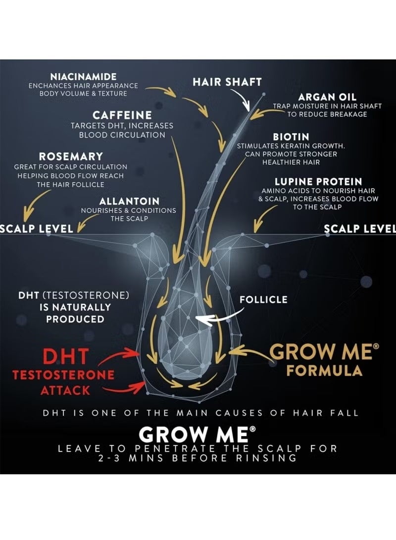 واترمانز بلسم الشعر ووترمانز جرو مي® – يحتوي على البيوتين والكافيين وزيت الأرجان لترطيب الشعر وتقويته وإنعاشه، 250 مل - Image 4