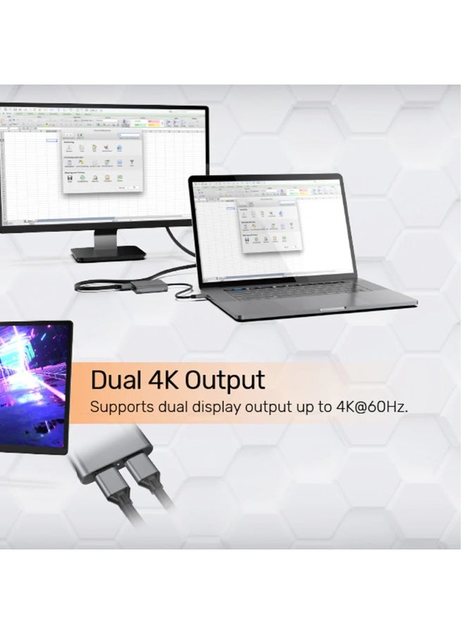UNITEK محول USB-C إلى Dual DisplayPort حتى 8K - Image 4