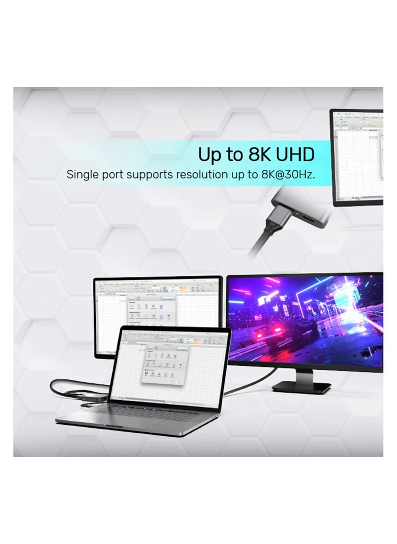 UNITEK محول USB-C إلى Dual DisplayPort حتى 8K  - Image 5