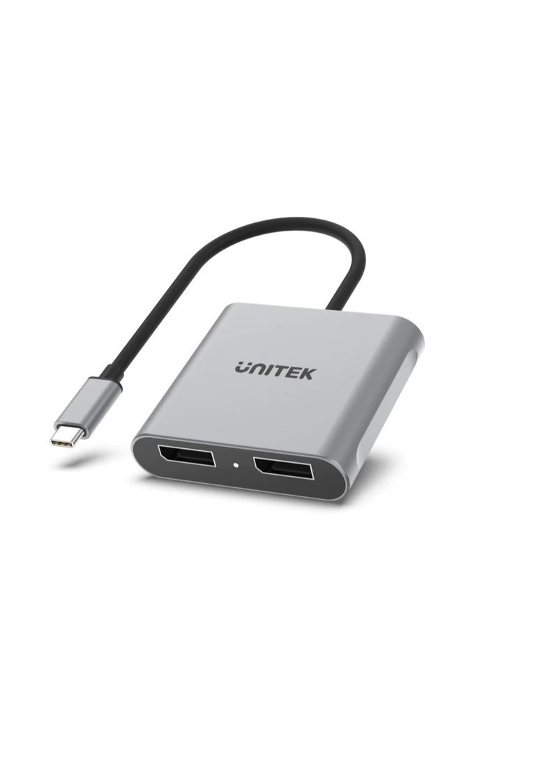UNITEK محول USB-C إلى Dual DisplayPort حتى 8K  - Image 1