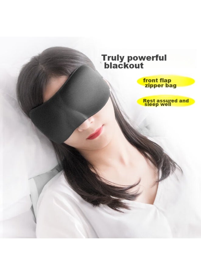 JOY TOUR Joytour3d Eye Mask, Lightweight And Comfortable, Sleep Mask, Light-blocking, Sleep Aid, Eye Protection, Navy Blue With Earplugs - Image 1