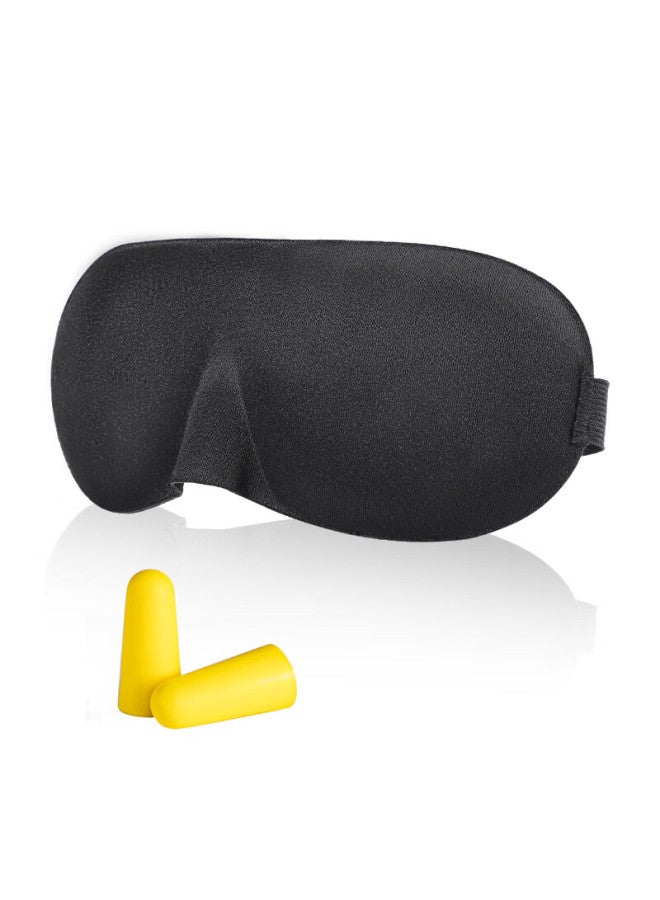 JOY TOUR Joytour3d Eye Mask, Lightweight And Comfortable, Sleep Mask, Light-blocking, Sleep Aid, Eye Protection, Navy Blue With Earplugs - Image 3