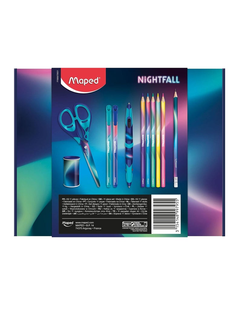 Maped Gift Set 11-Piece Nightfall Design Stationery - Image 3