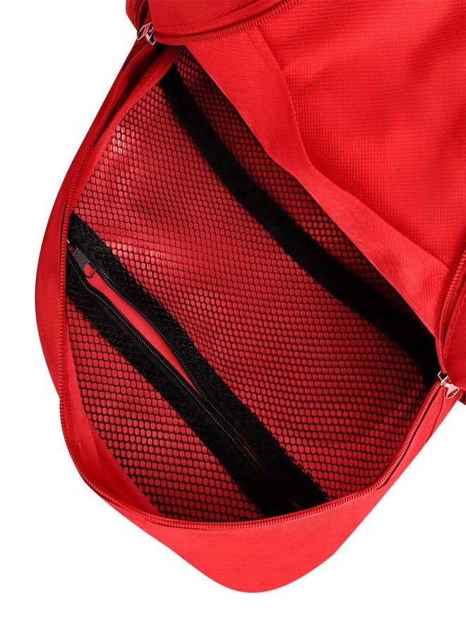 Jipemtra Red Emergency Backpack First Aid Bag Empty Medical First Aid Back Pack Treatment First Responder Trauma Bag for Camping Daycare Vacation Outdoors Pet Dog Cat Road Trip Cycling Riding (Red White) - Image 4