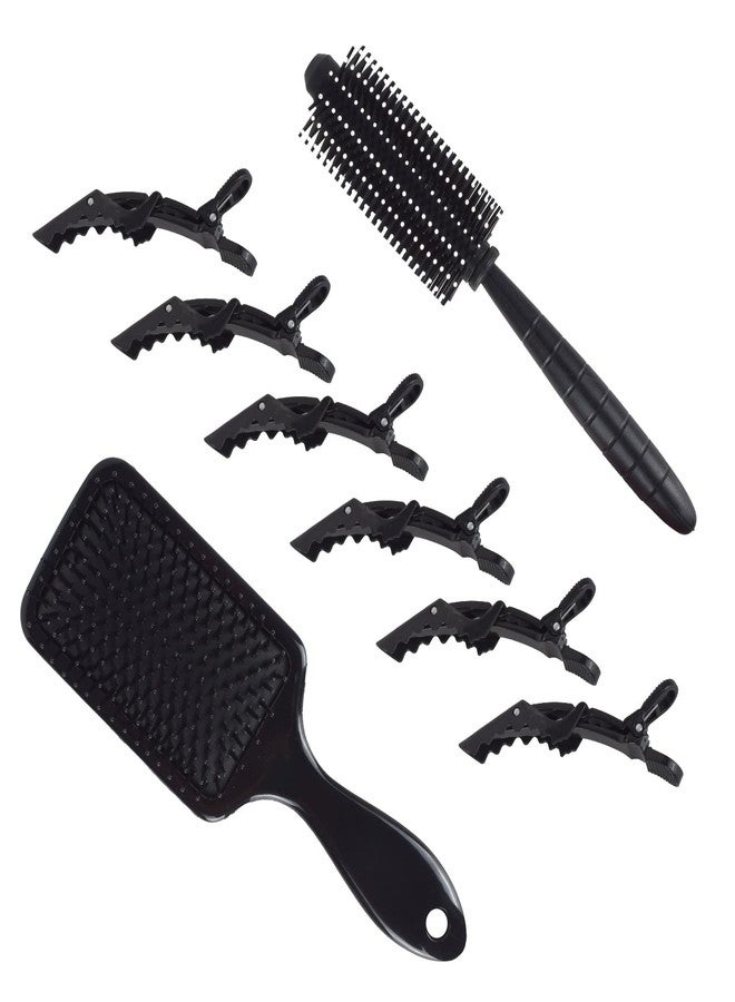 VEDETIC® Hair Brush Hair | Professional Styling Comb Set Variety Pack Great for All Hair Types & Styles | Hair Brush For Women/Men, Dressing Comb for women (Combo Of Hair Brush Comb and Section Clips) - Image 1