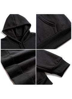Generic Unisex Hoodies Long-Sleeved Printed Tops Casual Sweatshirts of Soft Cotton Sportswear Fashion Youth Pullovers with Drawstrings and Large Pockets for Daily Wear  - Image 3