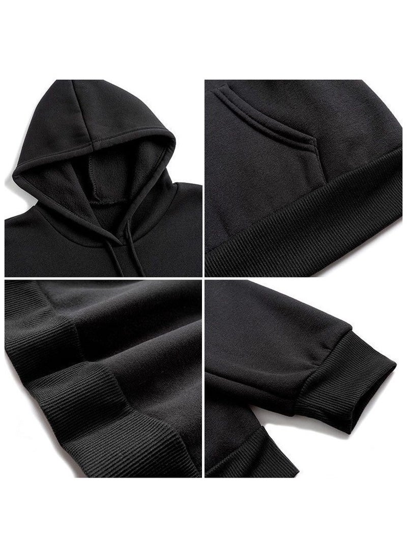 Generic Unisex Hoodies Long-Sleeved Printed Tops Casual Sweatshirts of Soft Cotton Sportswear Fashion Youth Pullovers with Drawstrings and Large Pockets for Daily Wear  - Image 3