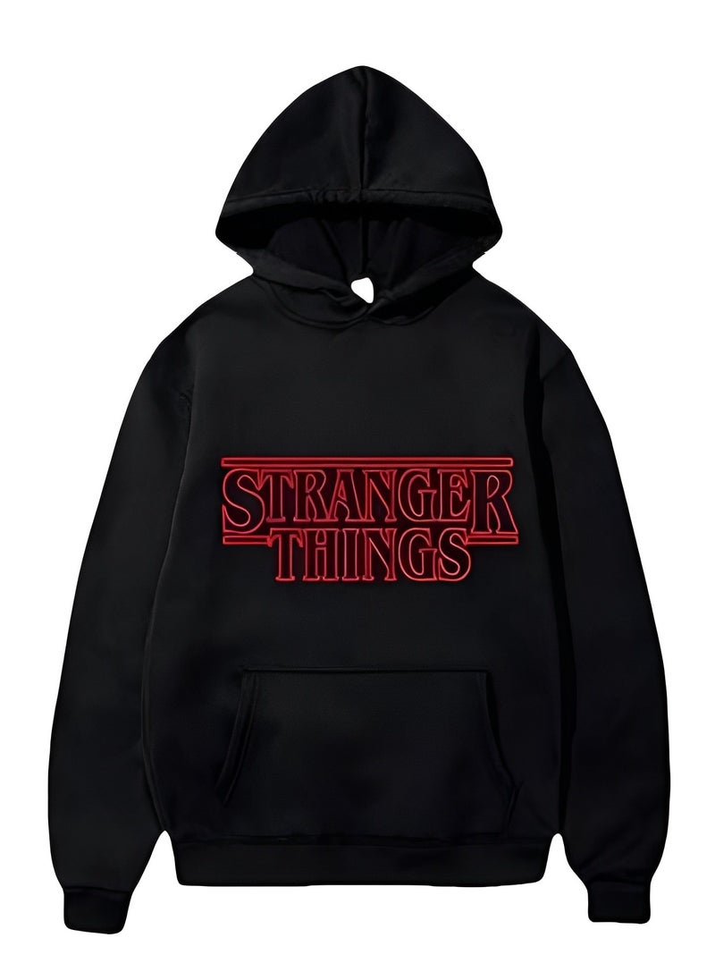 Generic Unisex Hoodies Long-Sleeved Printed Tops Casual Sweatshirts of Soft Cotton Sportswear Fashion Youth Pullovers with Drawstrings and Large Pockets for Daily Wear  - Image 2