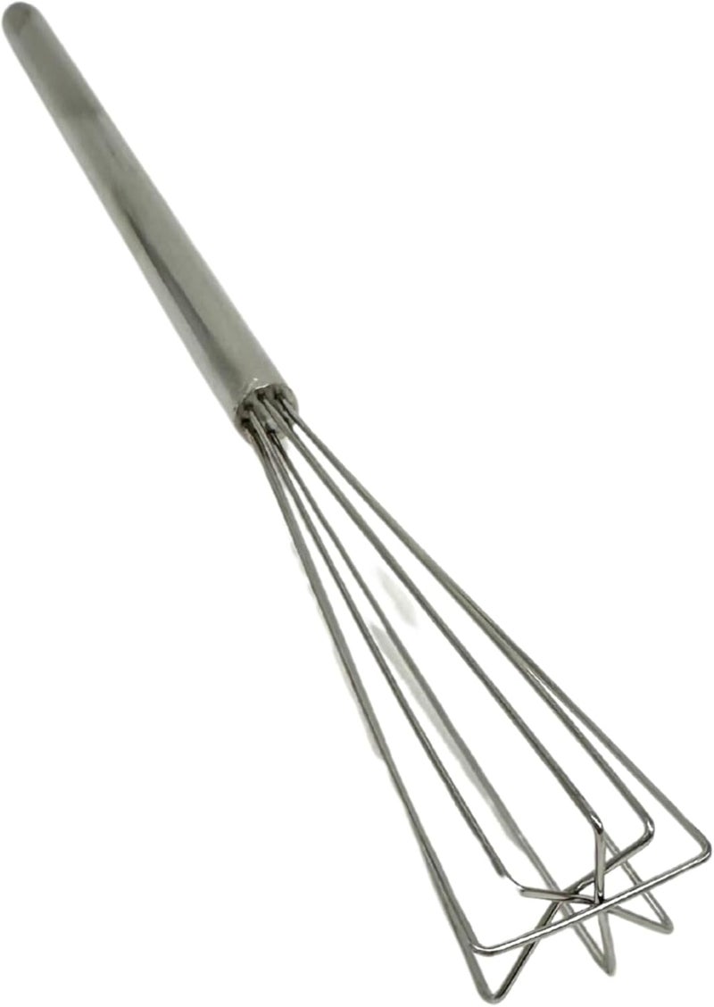 Rattleware 10.25" Long-Handle Silver Espresso Whisk - Perfect Coffee Distribution, Stainless-Steel Triangular Design, Ideal for Commercial & Home Use - Image 2