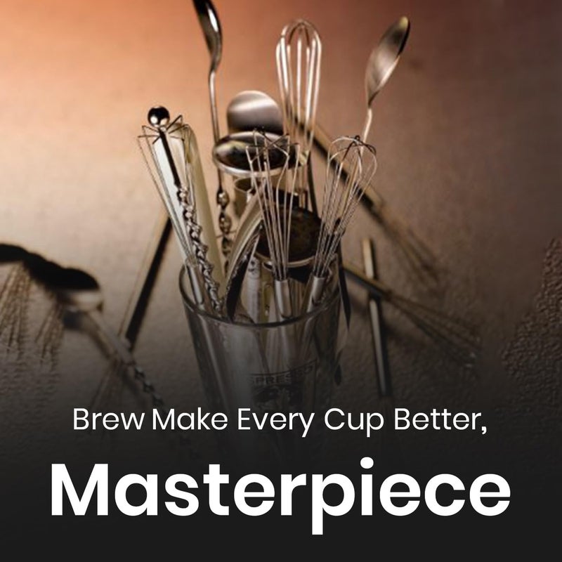 Rattleware 10.25" Long-Handle Silver Espresso Whisk - Perfect Coffee Distribution, Stainless-Steel Triangular Design, Ideal for Commercial & Home Use - Image 3