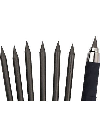 Hookcart Rubberized Grip Mechanical Pencil with Clutch Mechanism for 2B 4B 6B 8B Leads 6 Lead Refills 4B56mm Set of 1