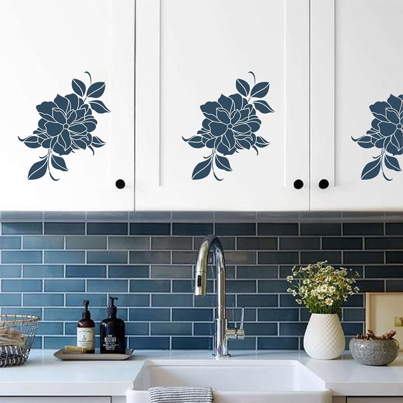 CrafTreat Peony Stencils for Painting on Wood - Peony Blossom - Size: 12X12 Inches - Floral Stencils for Painting on Wood Reusable - Flower Stencils for Painting on Canvas - Peony Stencil - Image 2