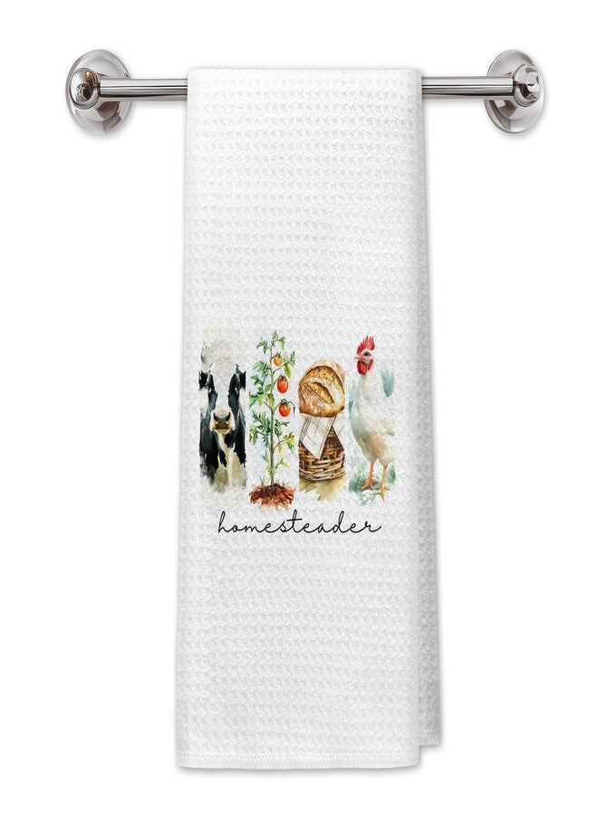 PIUD Farmhouse Kitchen Dish Towels, Homesteading Gifts for Women, Best Gifts for Homesteaders, Rustic Country Hand Towels for Bathroom Decor, Farmhouse Kitchen Bathroom Decor, 16x24 Inch - Image 1
