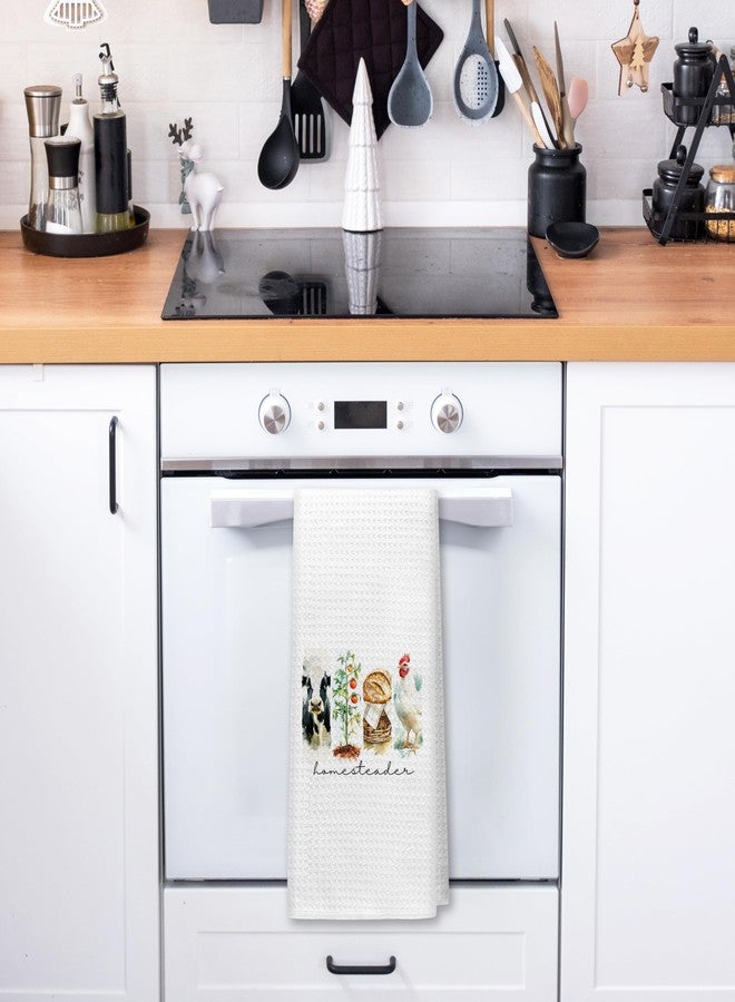 PIUD Farmhouse Kitchen Dish Towels, Homesteading Gifts for Women, Best Gifts for Homesteaders, Rustic Country Hand Towels for Bathroom Decor, Farmhouse Kitchen Bathroom Decor, 16x24 Inch - Image 4
