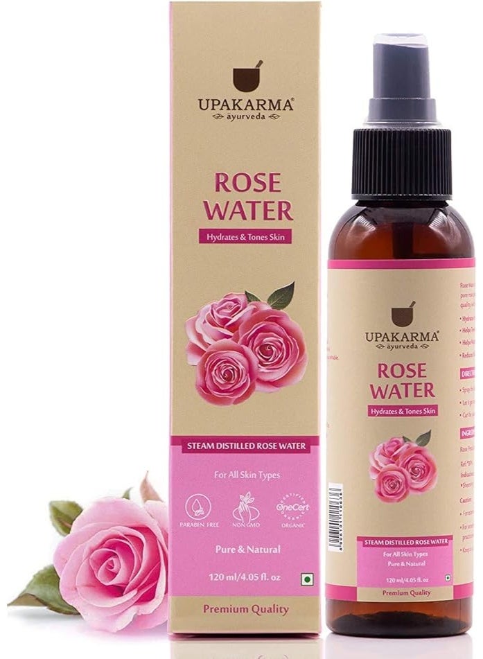 Ayurveda Premium, Pure And Natural Rose Water Spray For Face, Gulab Jal, 120 Ml- Pack Of 1