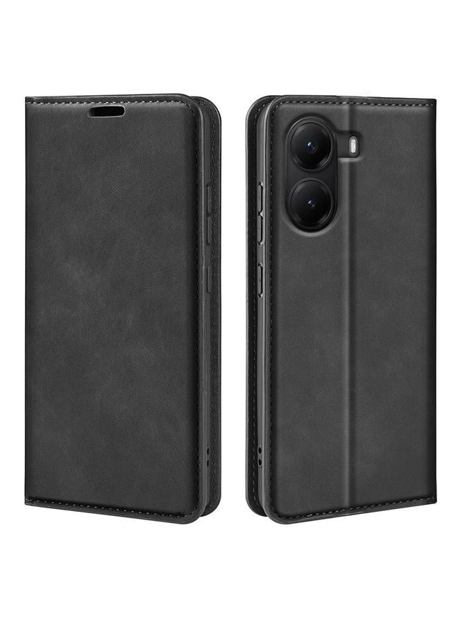 The Bros Case For Xiaomi Poco X7 Pro Retro-skin Magnetic Suction Leather Phone Case