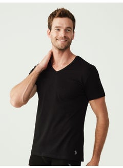 U.S. Polo Assn. BASE. Polo Assn. - Men's Oversize Black 2-pack V-Neck T-Shirt  - Image 3