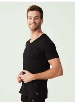 U.S. Polo Assn. BASE. Polo Assn. - Men's Oversize Black 2-pack V-Neck T-Shirt  - Image 4