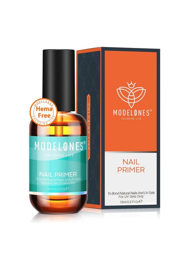 modelones Nail Primer, 15 ml Acid Free No Lift Nail Prep Dehydrator Bond Primer, Hema-Free Nail Bonder for Gel Nail Polish Nail Supplies Set - Image 1