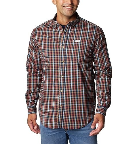 Columbia Men's Rapid Rivers II Long Sleeve Shirt, Collegiate Navy Everyday Gingham, XX-Large - Image 1