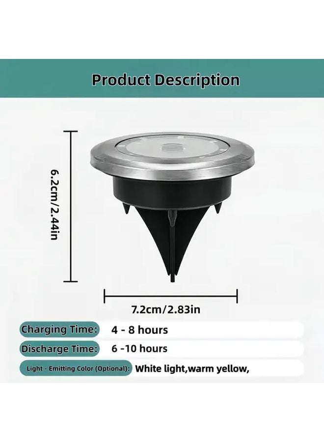 12 Pack Solar Ground Spotlight White Light Outdoor Landscape Lamp - Image 4