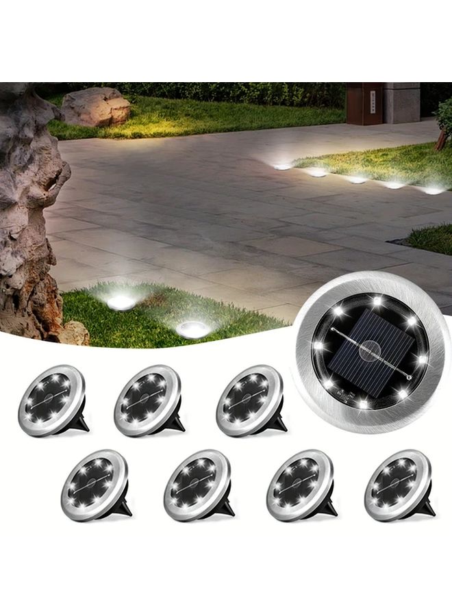 12 Pack Solar Ground Spotlight White Light Outdoor Landscape Lamp - Image 1