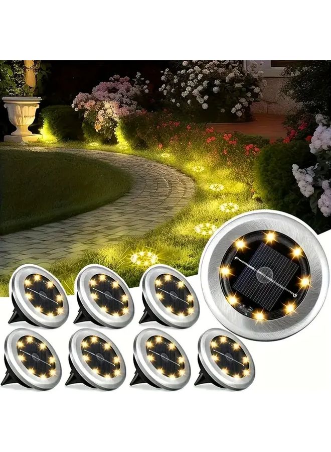 12 Pack Solar Ground Spotlight White Light Outdoor Landscape Lamp - Image 2
