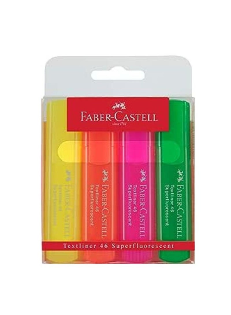 FABER-CASTELL Super-Fluorescent Highlighter Wallet Of 4  - Image 2