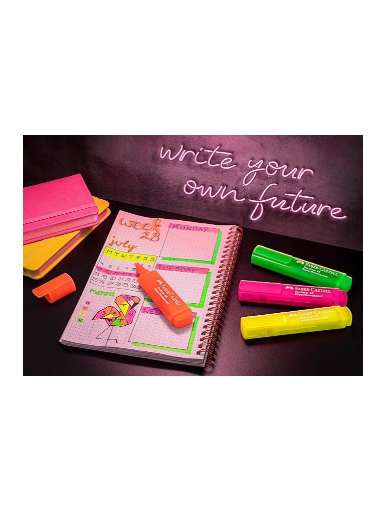 FABER-CASTELL Super-Fluorescent Highlighter Wallet Of 4  - Image 3