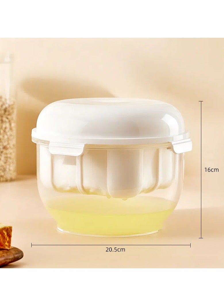 عام مفرز قهوة و يوجورت عجيز كبير السعة. إن هذا المفرز الذي يستخدم في صناعة اليوجورت اليوناني الصنع في المنزل ولبتخين حليب الصويا ولبخلط الجبن ولفصل المصل من اللبن يتيح سهولة عمل الشاي المسائي. - Image 3