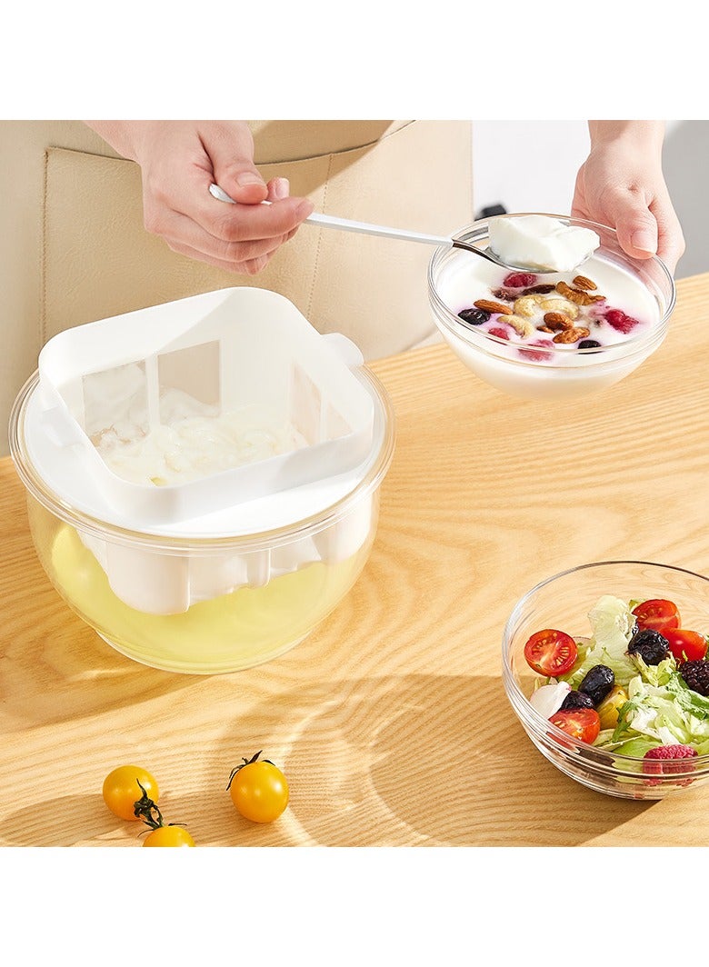 عام مفرز قهوة و يوجورت عجيز كبير السعة. إن هذا المفرز الذي يستخدم في صناعة اليوجورت اليوناني الصنع في المنزل ولبتخين حليب الصويا ولبخلط الجبن ولفصل المصل من اللبن يتيح سهولة عمل الشاي المسائي. - Image 2