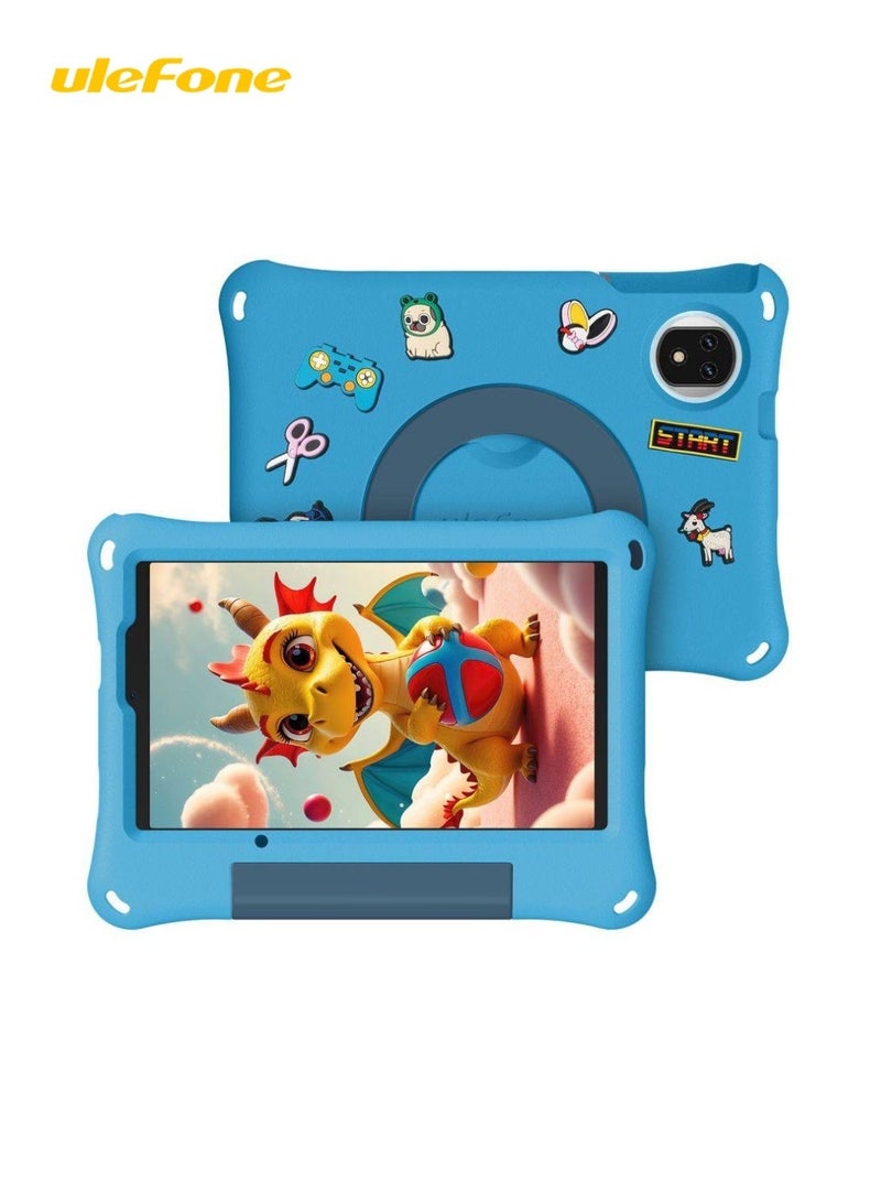 أوليفون Ulefone Tab A9 Pro Kids Tablet, 8.68" 90Hz HD+ Display, MediaTek Helio G91 Octa-Core, 4GB RAM + 128GB ROM, Up to 8GB RAM, 2TB Expandable, Android 15, 5040mAh Battery, Dual SIM 4G, Kids EVA Case & Stylus, Blue - Image 3