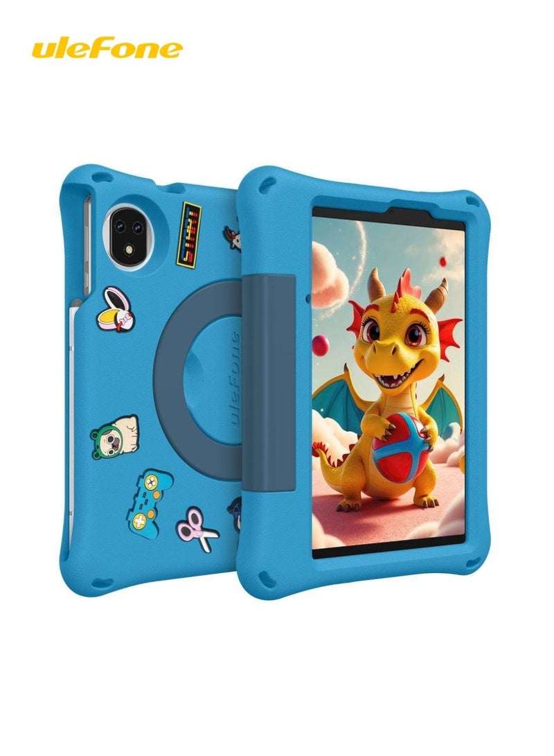 أوليفون Ulefone Tab A9 Pro Kids Tablet, 8.68" 90Hz HD+ Display, MediaTek Helio G91 Octa-Core, 4GB RAM + 128GB ROM, Up to 8GB RAM, 2TB Expandable, Android 15, 5040mAh Battery, Dual SIM 4G, Kids EVA Case & Stylus, Blue - Image 4