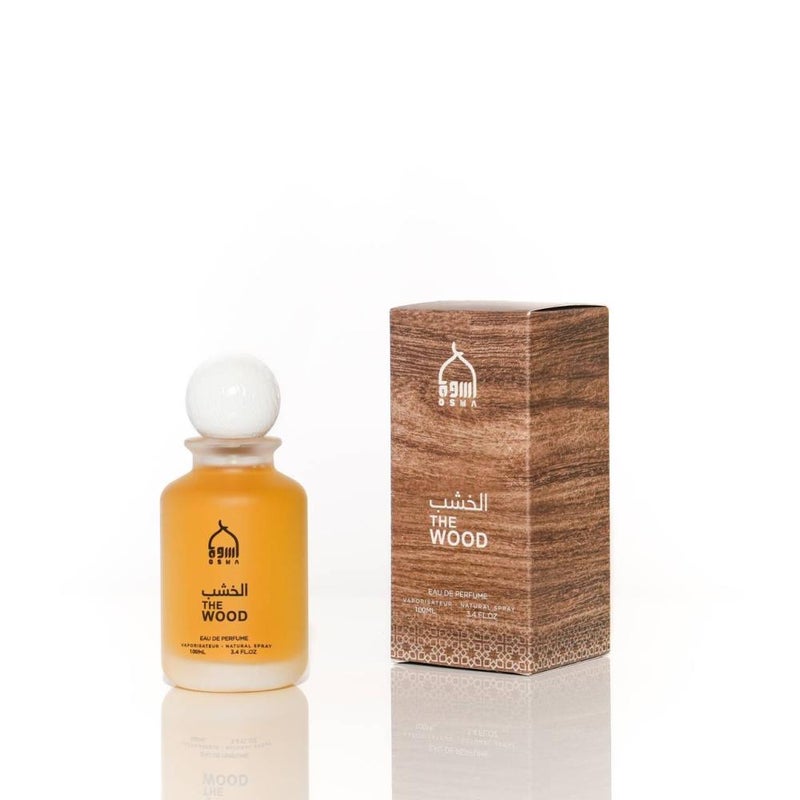 أسوة عطر الخشب للنساء والرجال من أسوة 100 مل عود وخشب مع توابل دافئة ولمسة زهور عطر شرقي ثابت للاستخدام اليومي والمناسبات - Image 1