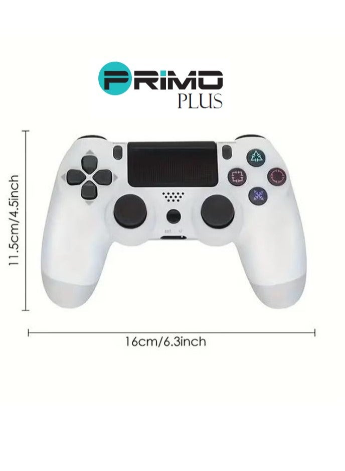 Double Motor Vibration Wireless Controller For P4 White