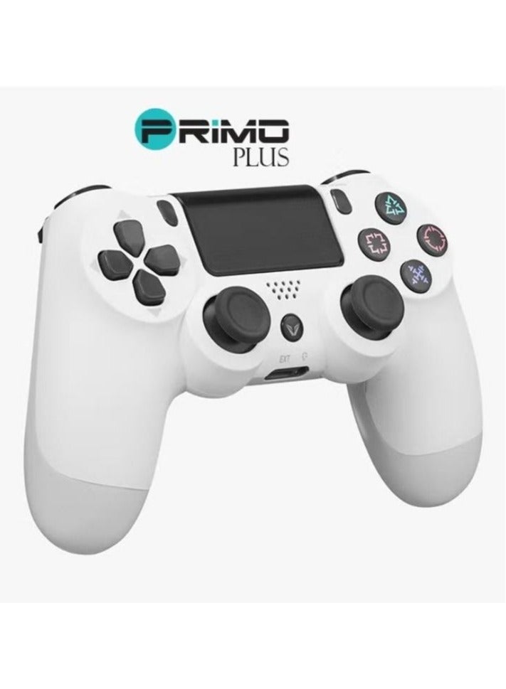Double Motor Vibration Wireless Controller For P4 White