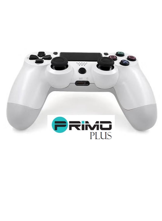 Double Motor Vibration Wireless Controller For P4 White
