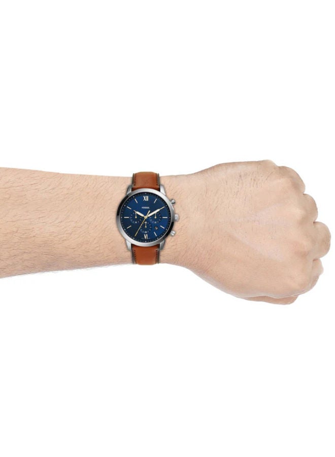 FOSSIL Men Leather Chronograph Wrist Watch FS5708SET with Bracelet Set - Image 3