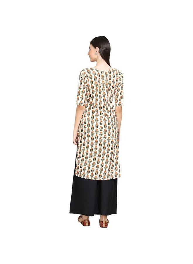 Pinkmint store Women's Crepe Print Straight Kurta [Pack of 4] 2XL - Image 5