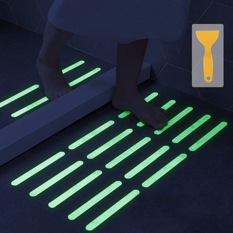 Kyerivs Luminous Non-Slip Stickers for Bathtubs and Showers - 24 Pcs - Image 1