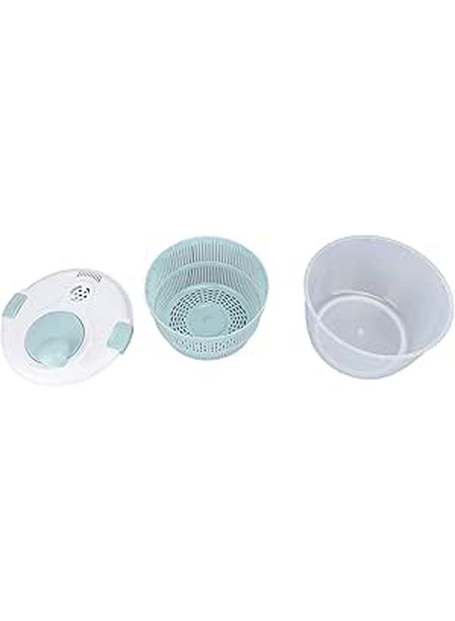 Large 5L Multifunctional Salad Spinner Vegetable Dryer And Fruit Washer With Lid Blue - Image 1