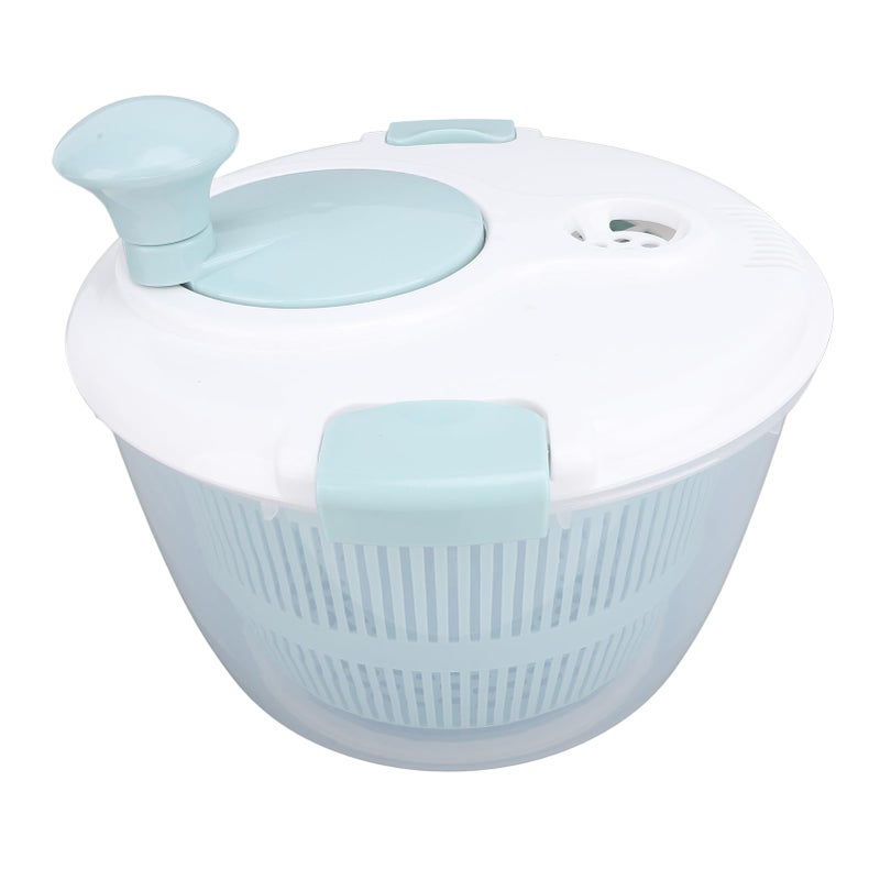 Large 5L Multifunctional Salad Spinner Vegetable Dryer And Fruit Washer With Lid Blue - Image 4