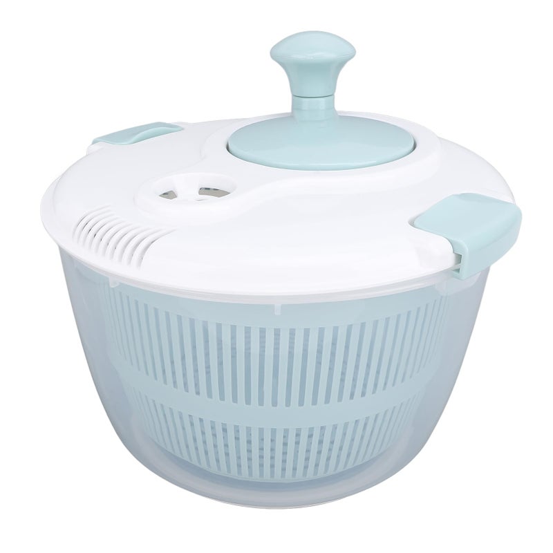 Large 5L Multifunctional Salad Spinner Vegetable Dryer And Fruit Washer With Lid Blue - Image 5