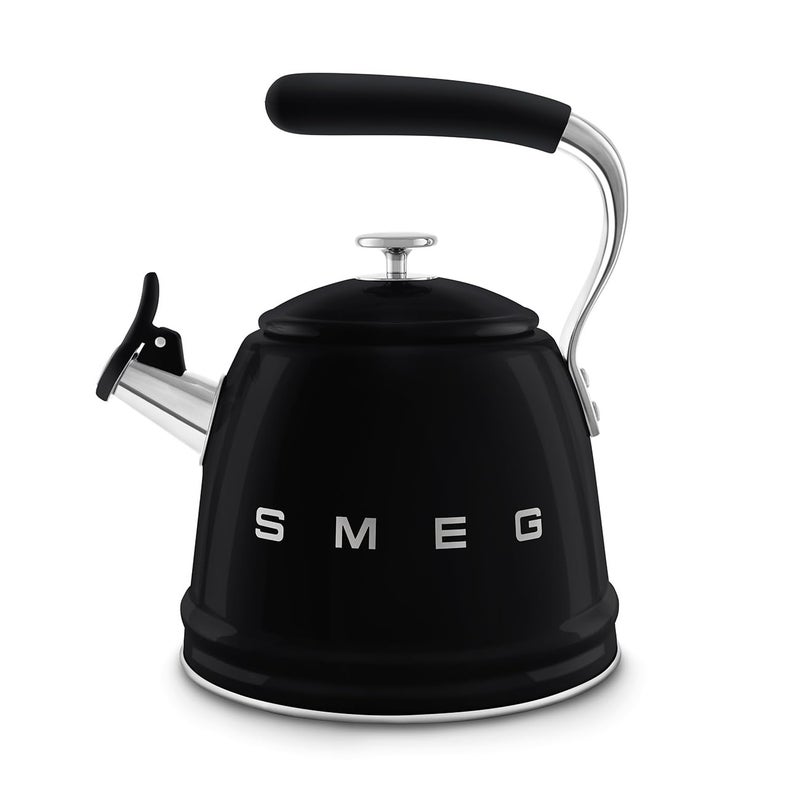 SMEG Retro Stovetop Whistling Kettle – 2.4Q (Black) - Image 1