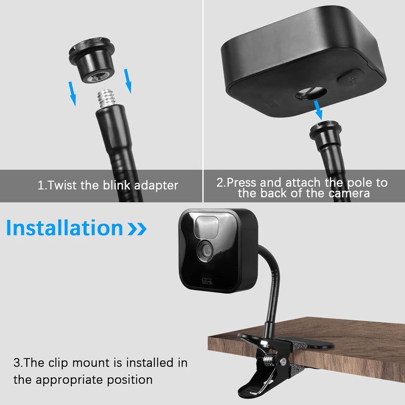 تيوهو حامل مشبك مرن لـ Blink XT/XT2، وBlink Mini، وBlink All-New Blink Outdoor/Indoor (عبوتين) - Image 4