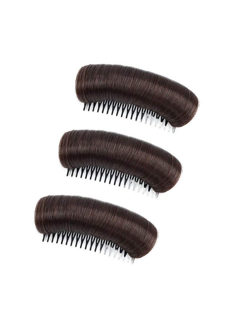 ericotry - 3-Piece Hair Bun Invisible False Hair Clip, Dark Brown - Image 1