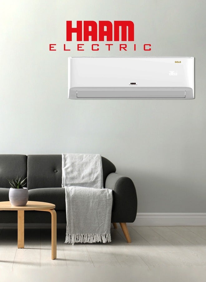 HAAM Split Air Conditioner Golden 12100 BTU Cold Golden Blades 12 kg HM12CSM23GO White - Image 4