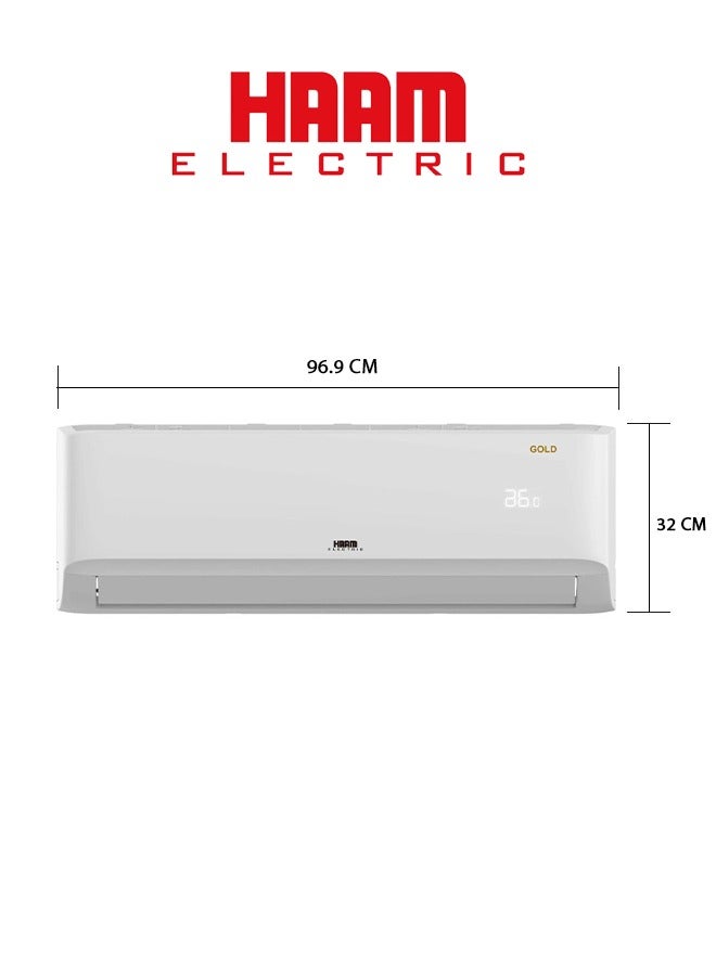 HAAM Split Air Conditioner Golden 12100 BTU Cold Golden Blades 12 kg HM12CSM23GO White - Image 3