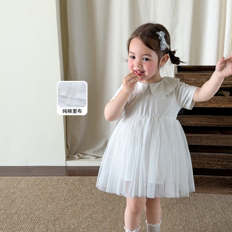Zhe Li Children''s Clothing Girls'' Dress Summer Thin Style 2026 Fashionable Children''s Princess Dress Class a One-Year-Old Baby Girl Dress - Image 1